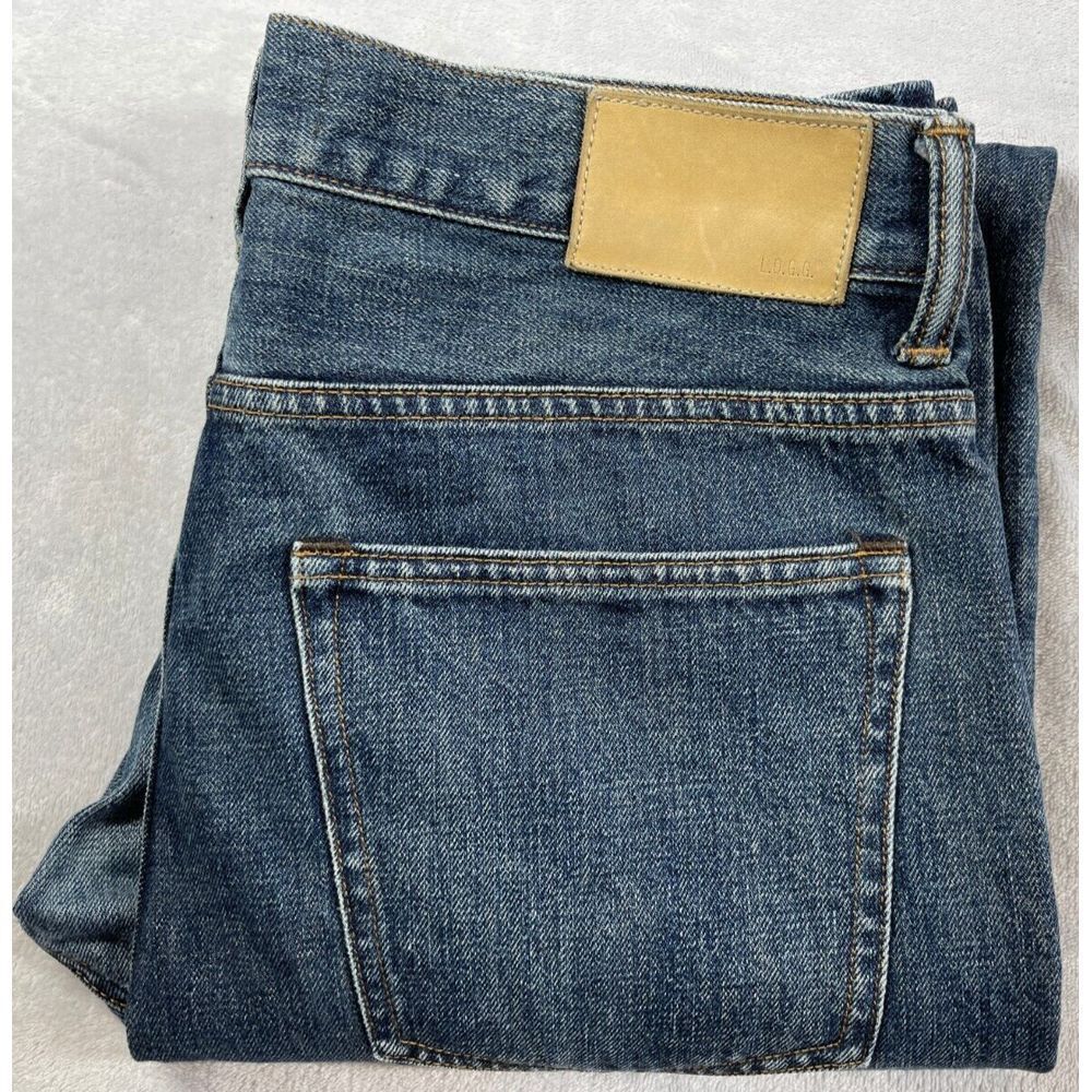 H&M L.O.G.G Dark Blue Jeans Mens 31x34 ‎ Regular Straight Fit Button Fly